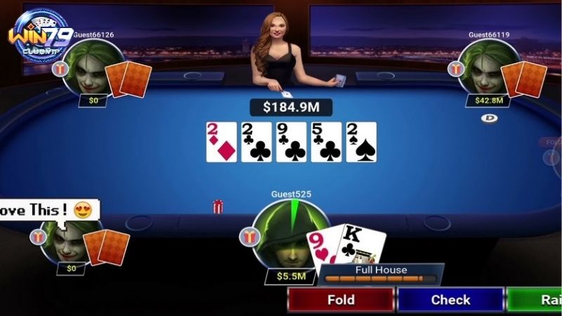 Hành động cược để tiếp tục vòng chơi Poker